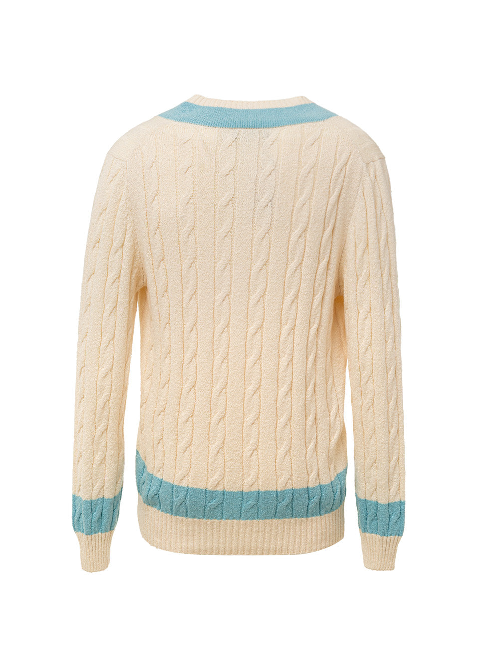 Gran Sasso White/Light Blue College Sweater