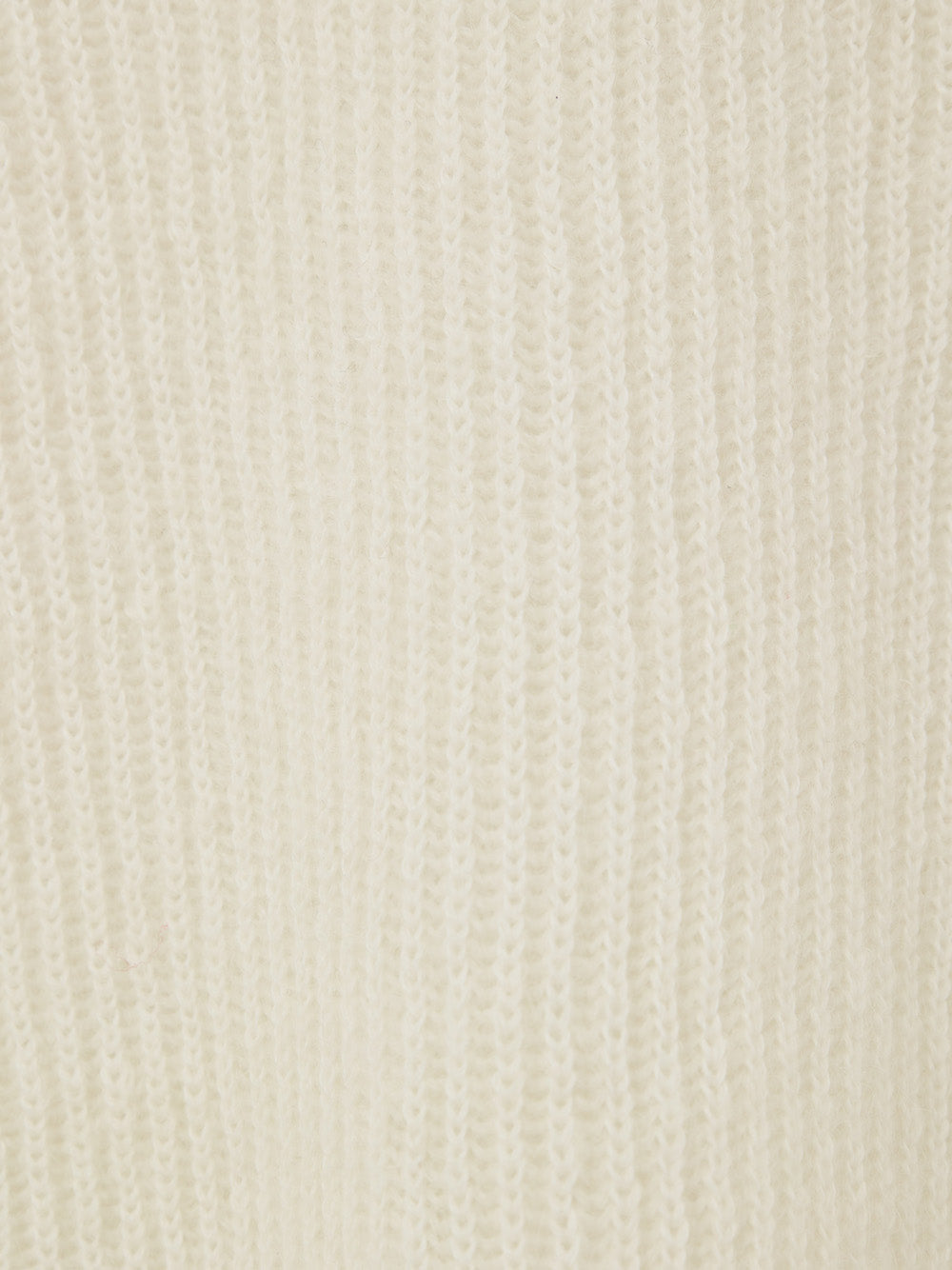 Gran Sasso White Ribbed Polo Neck Sweater
