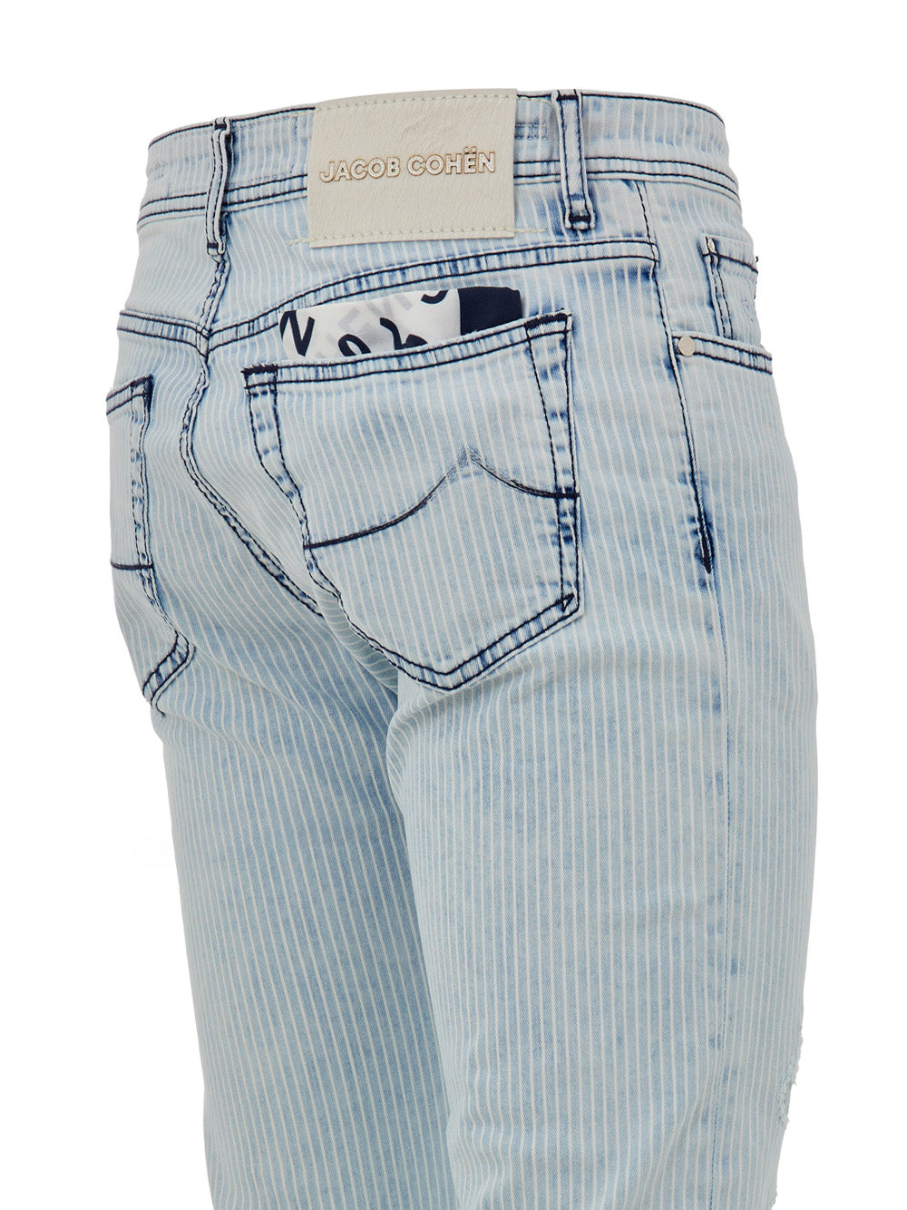 Jeans Bard in Denim Chiaro a Righe Jacob Cohen