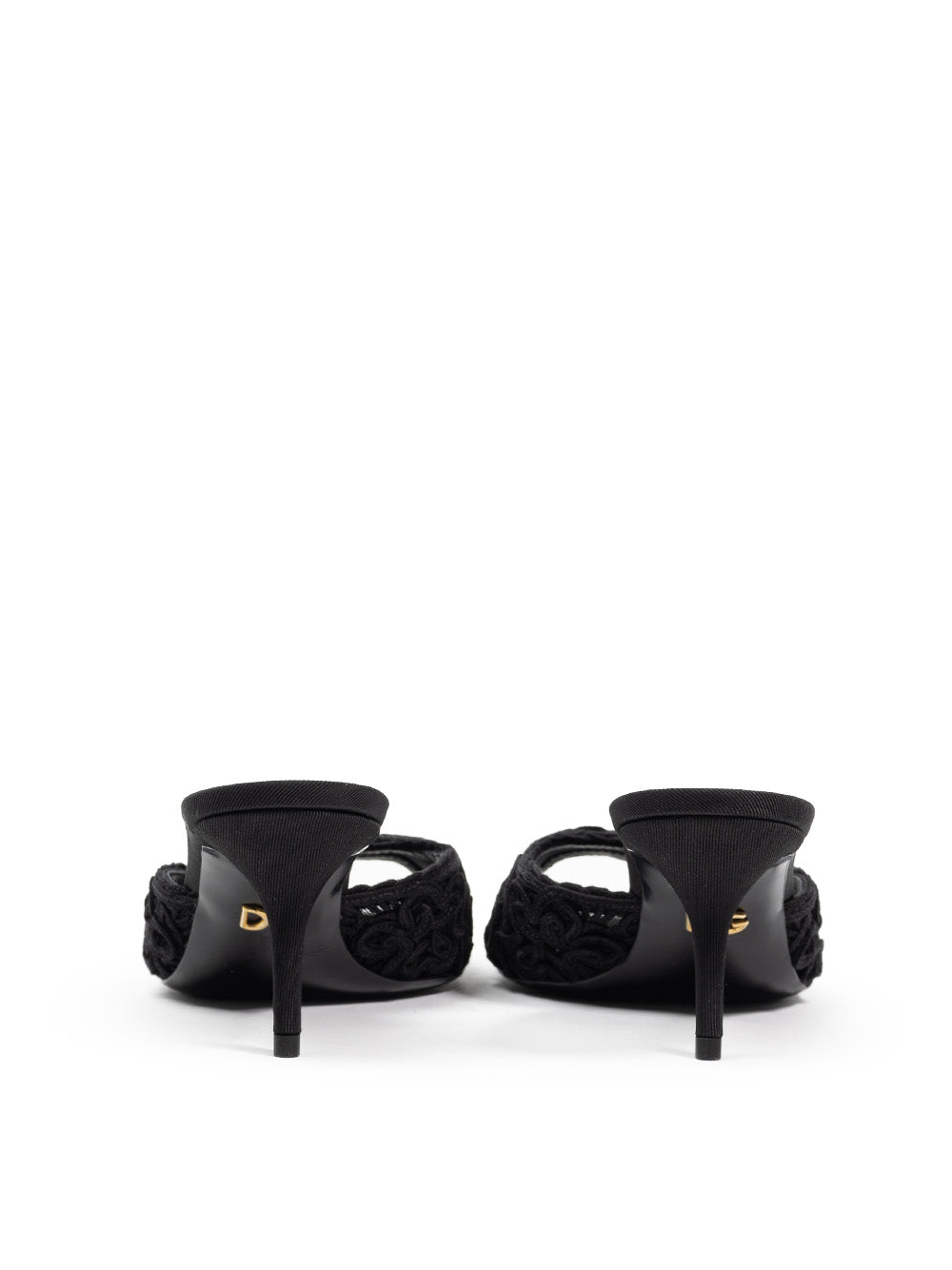 Dolce & Gabbana Cordonet Embroidery Heel Slipper