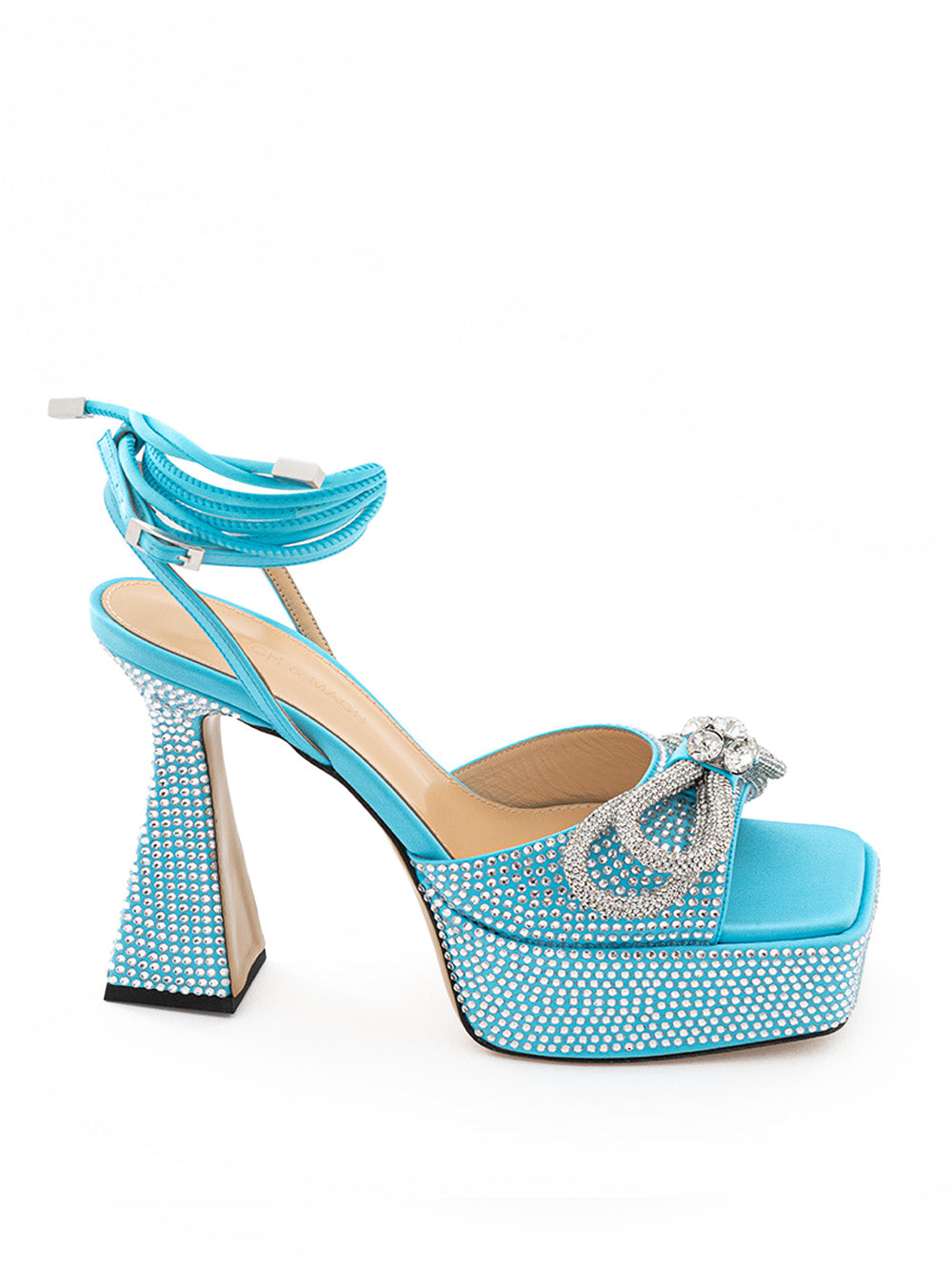 Mach & Mach Women Platform Heeled Sandals Light Blue