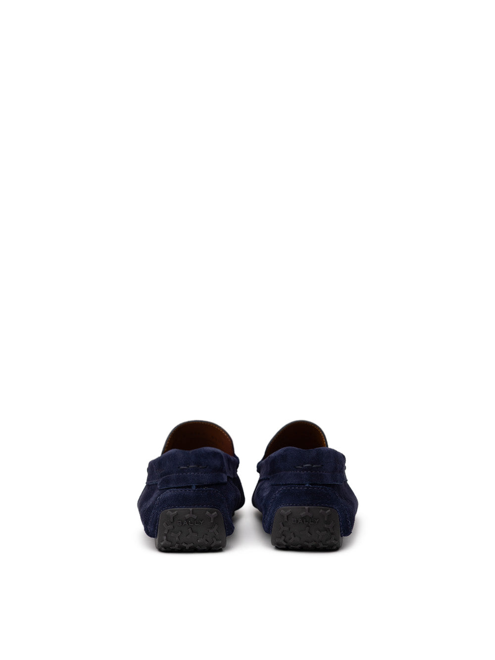Bally Blue Suede Loafers with Logo