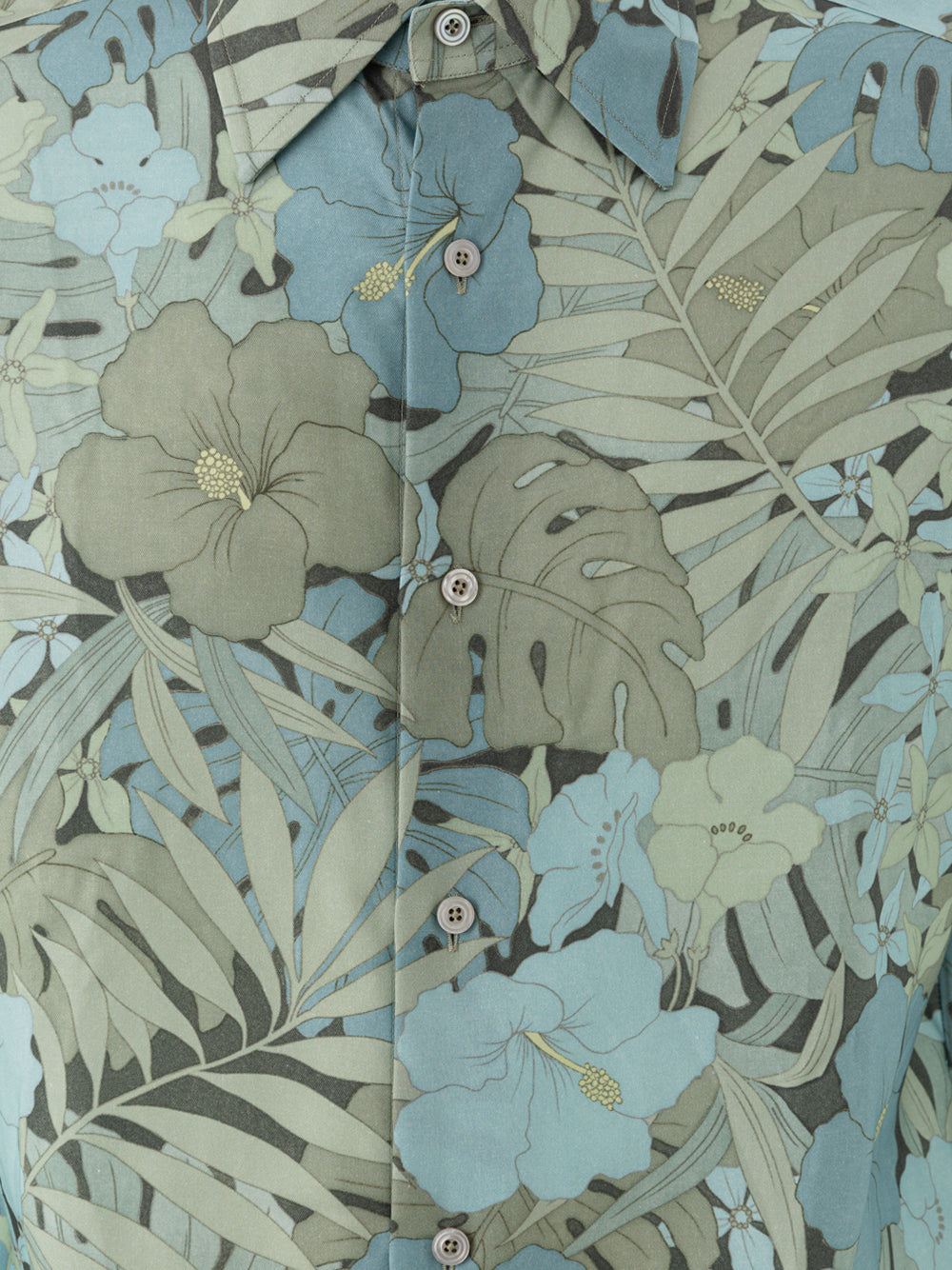 Tom Ford Floral Print Shirt in Light Blue