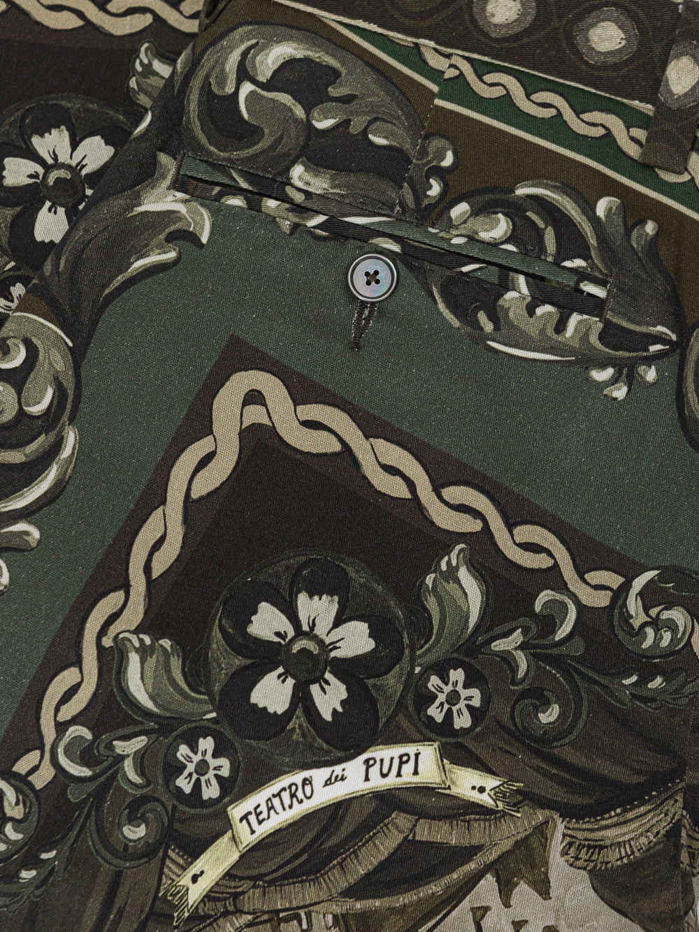 Cotton Pant with Dolce & Gabbana Puppet Print