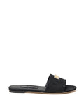 Black jacquard slide with Dolce & Gabbana logo