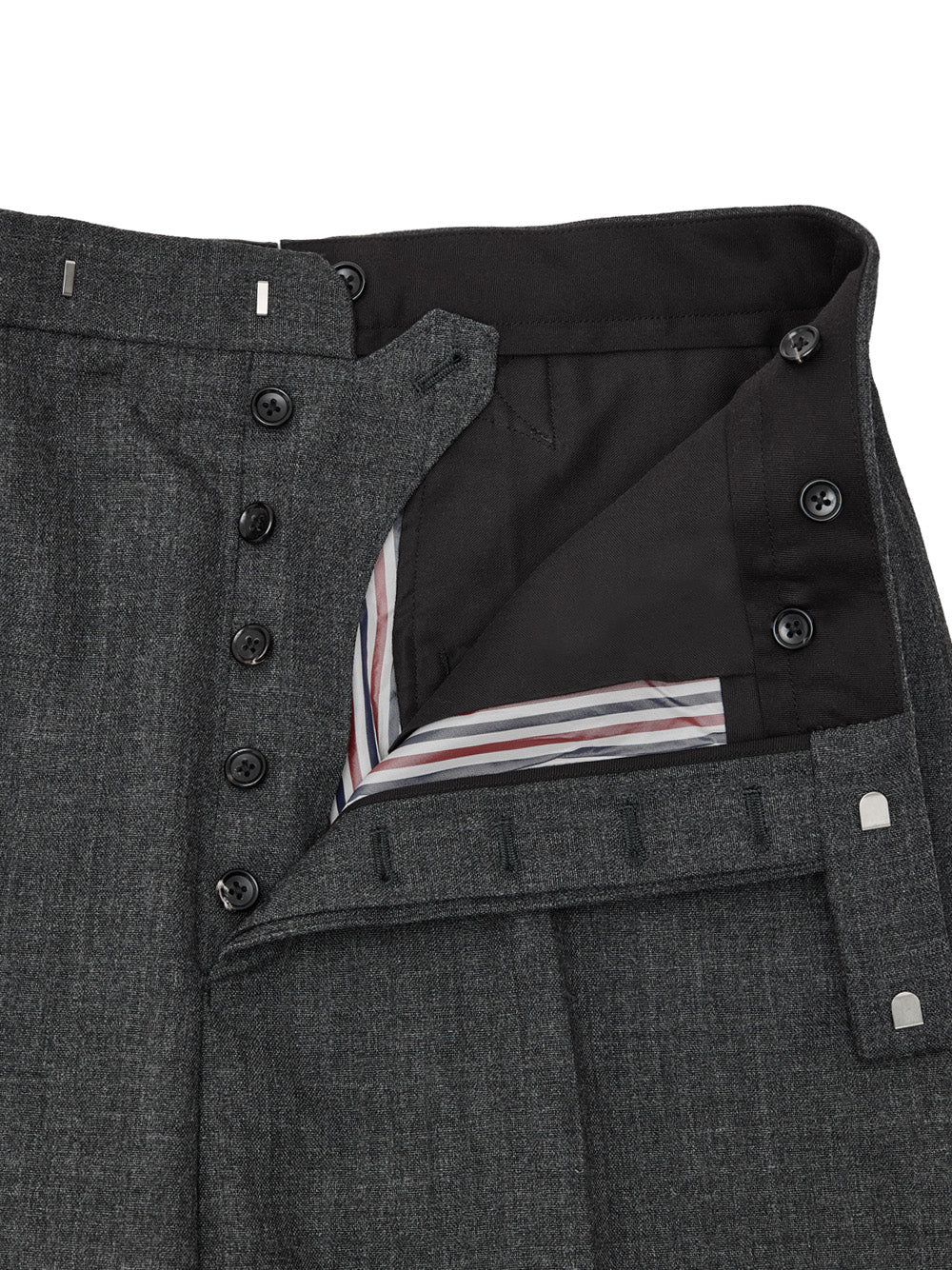 Thom Browne Grey Wool Tailored Trousers