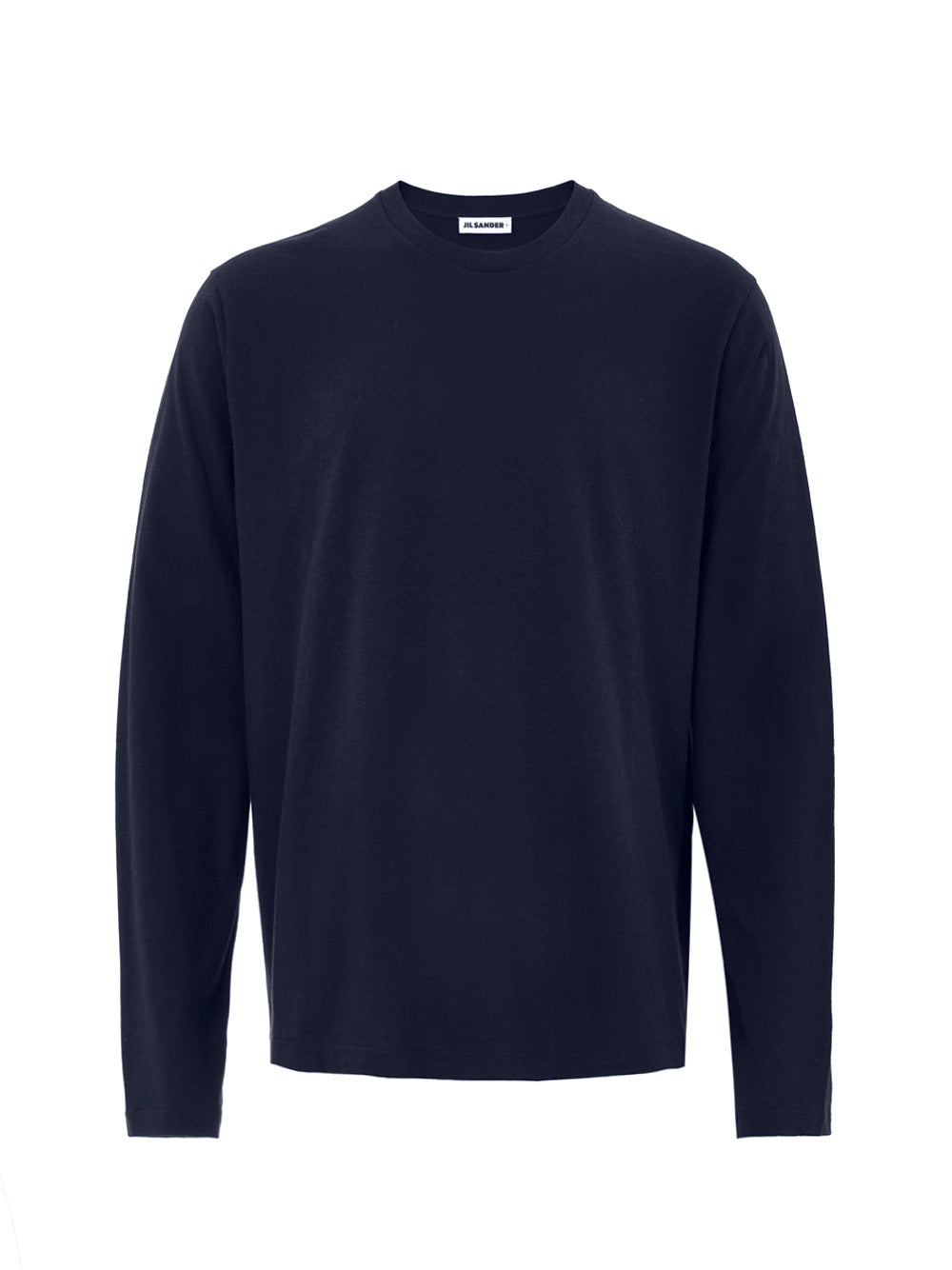 Blue Long Sleeve T-Shirt with Jil Sander Embroidery Logo