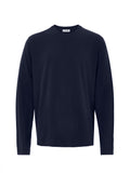 Blue Long Sleeve T-Shirt with Jil Sander Embroidery Logo