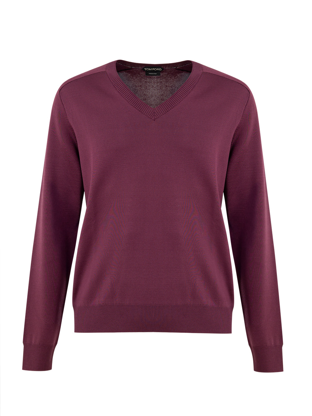 Tom Ford Purple Silk V-Neck Sweater