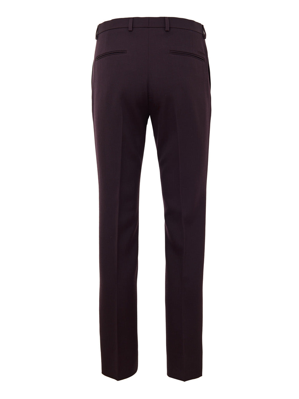 Bordeaux Tailored Trousers with Gucci Logo Embroidery