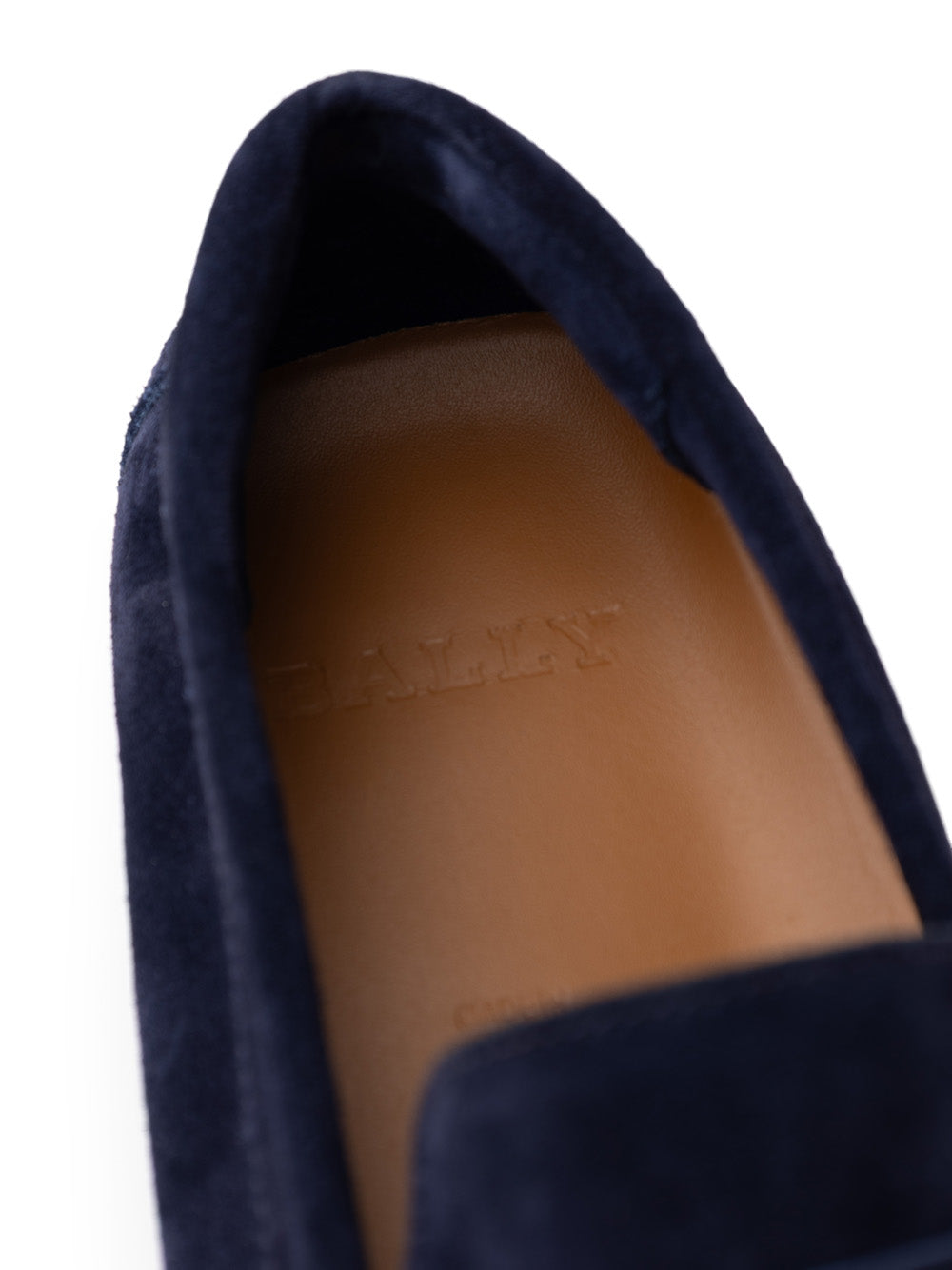 Bally Blue Suede Loafers with Logo