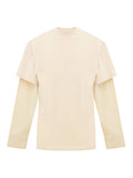 Layered Cream T-Shirt Balenciaga