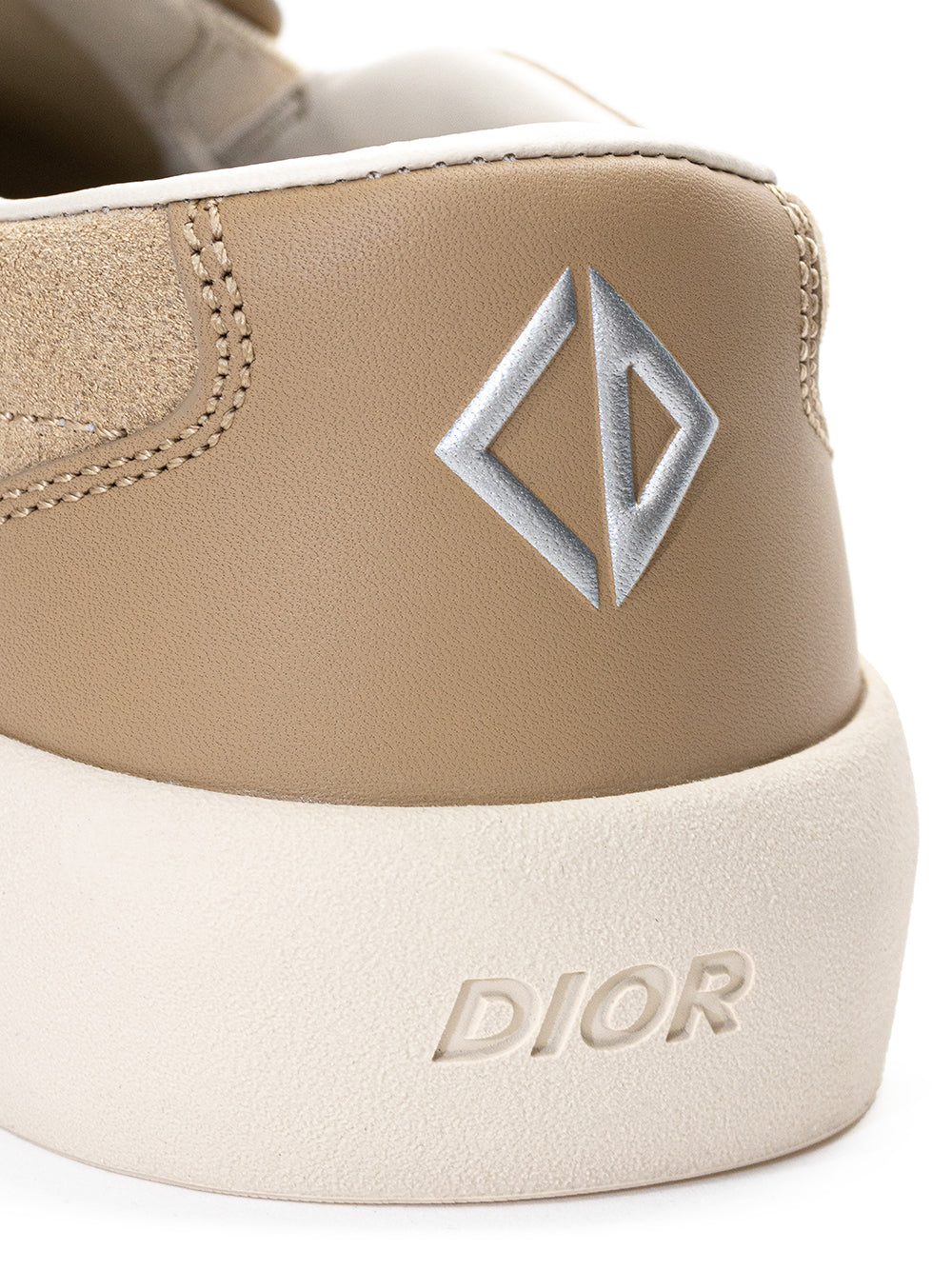 Beige Dior Suede Slip On