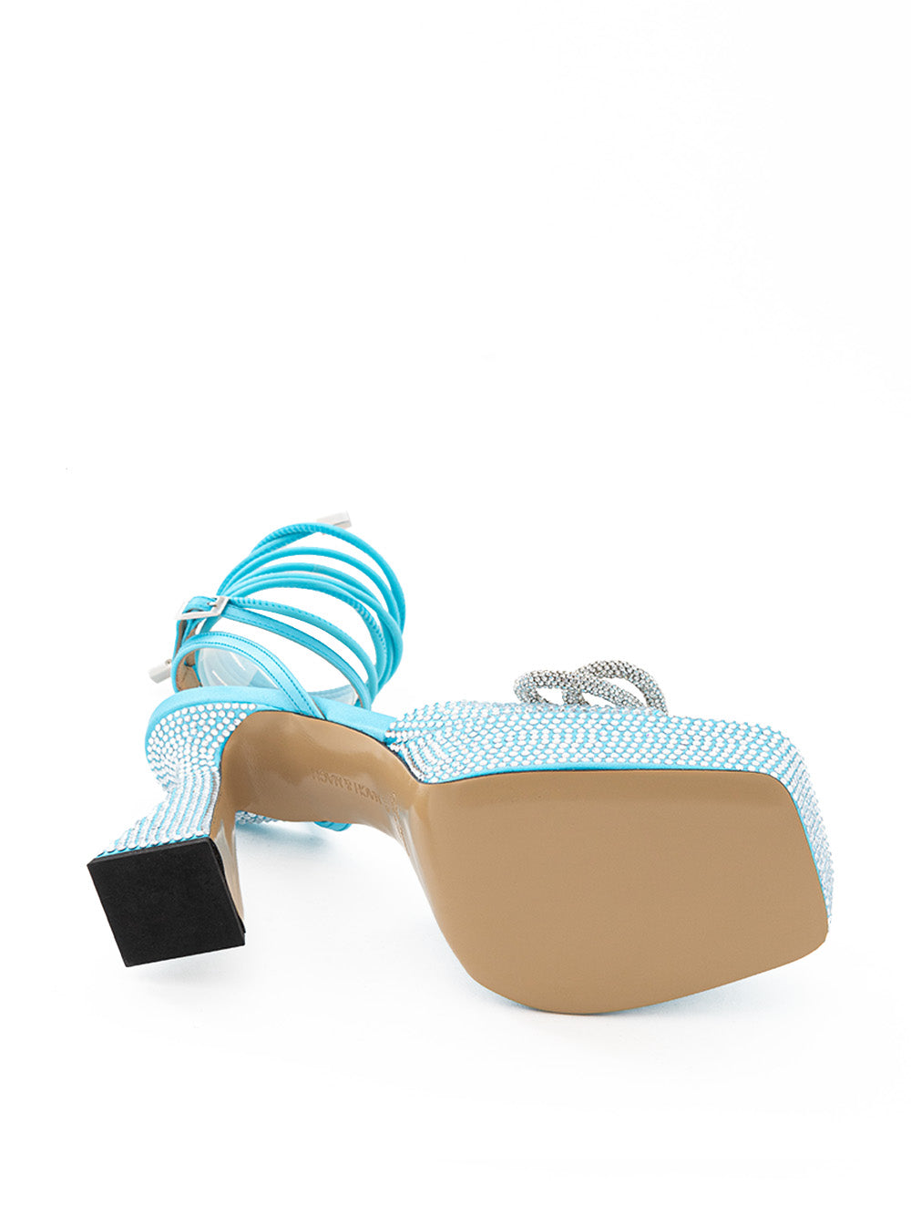 Mach & Mach Women Platform Heeled Sandals Light Blue