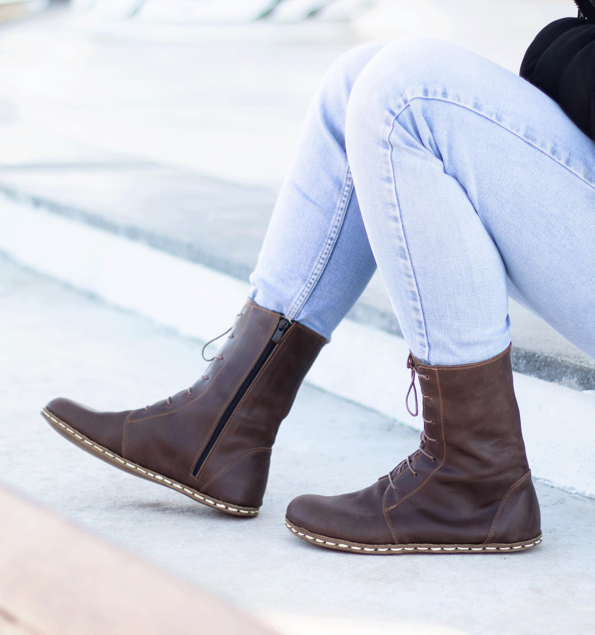 Earth men's ankle boot — wide toe box, zero-drop barefoot last