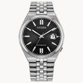 Citizen TSUYOSA automatic mechanical watch with black dial and stainless steel bracelet