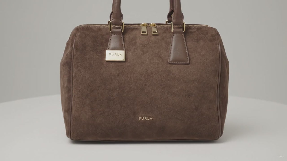 Furla Brown Leather Women's Bag with Handles