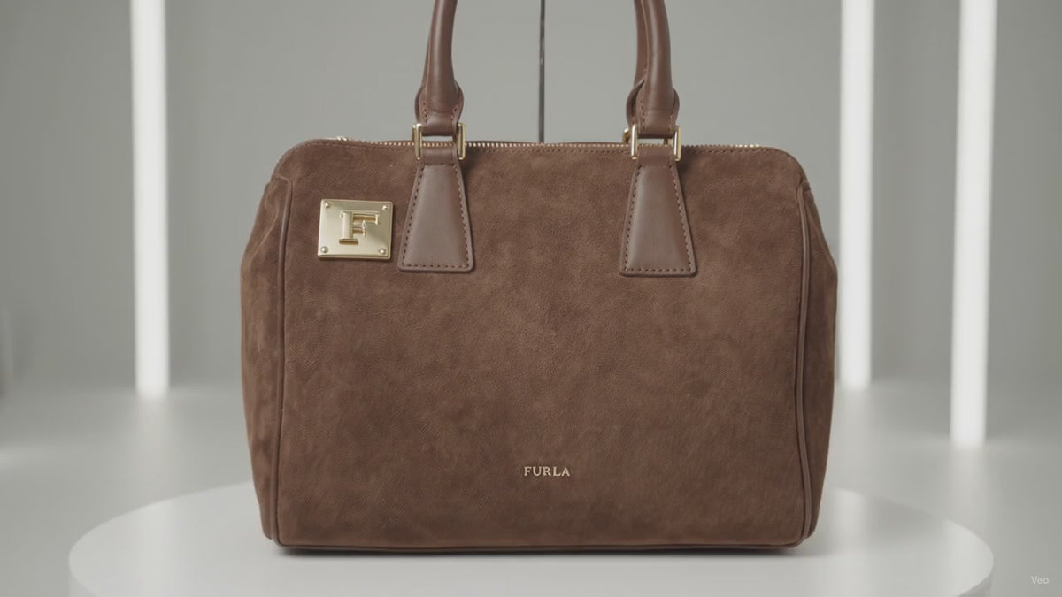 Furla Brown Leather Women's Bag with Handles
