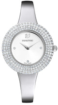 Swarovski Crystal Sparkling women's watch with silver dial and crystal-paved bezel