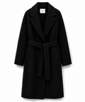 Bagutta Women Coat Long Wool Belt Black