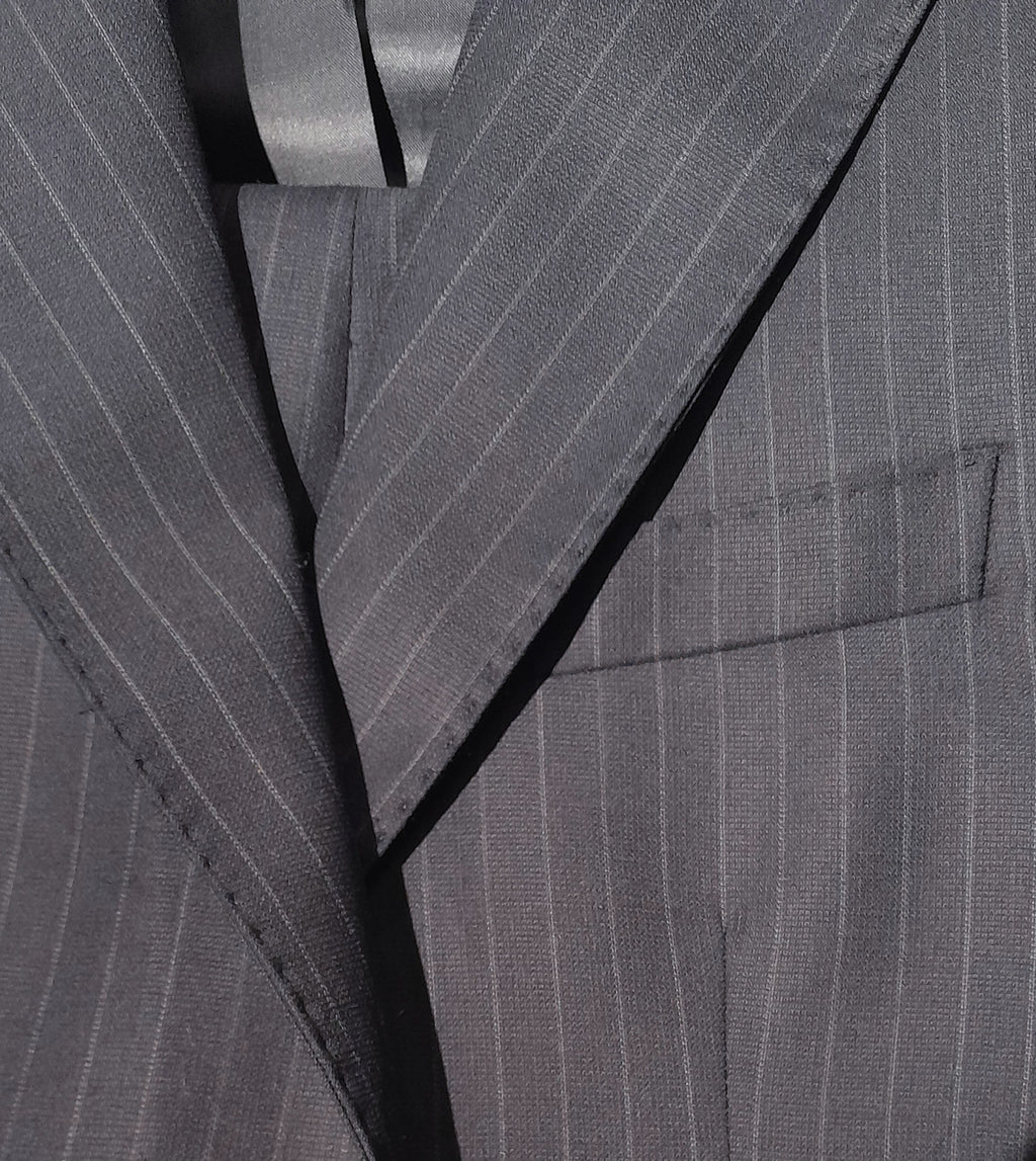 Ermenegildo Zegna Fabric Men Suit Wool Pinstripe Blue
