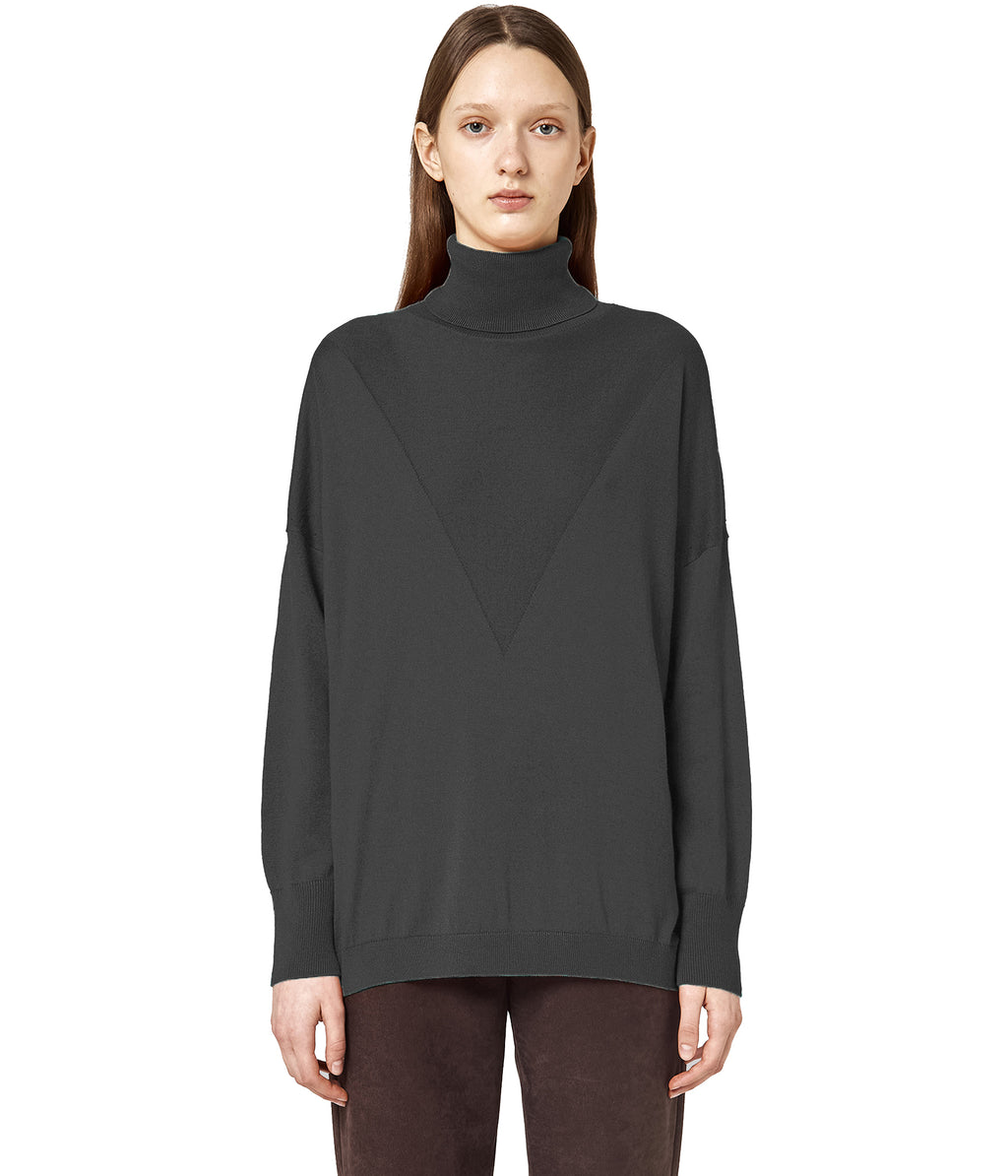 Alpha Studio Women Turtleneck Intarsio Scuro Grey