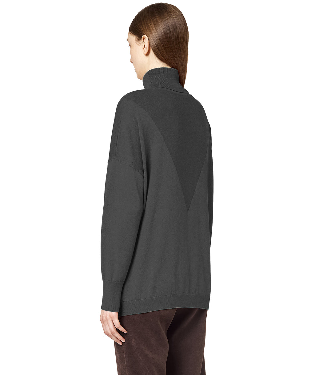 Alpha Studio Women Turtleneck Intarsio Scuro Grey