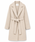 Bagutta Women Coat Wool Belt Beige