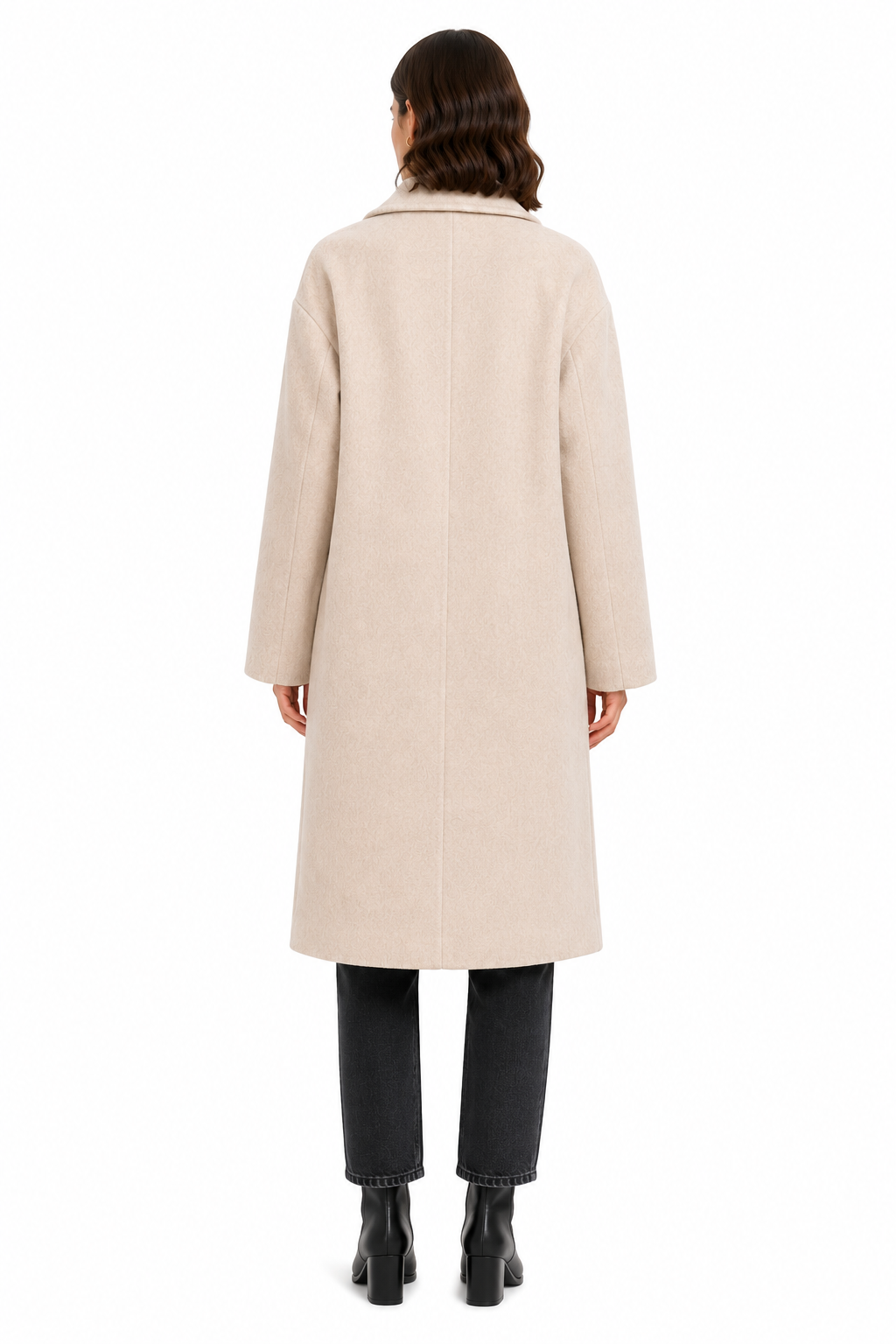 Bagutta Women Coat Long Wool Double-Breasted Beige