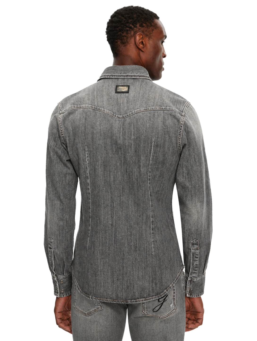 Dolce & Gabbana Men Shirt Denim Grey