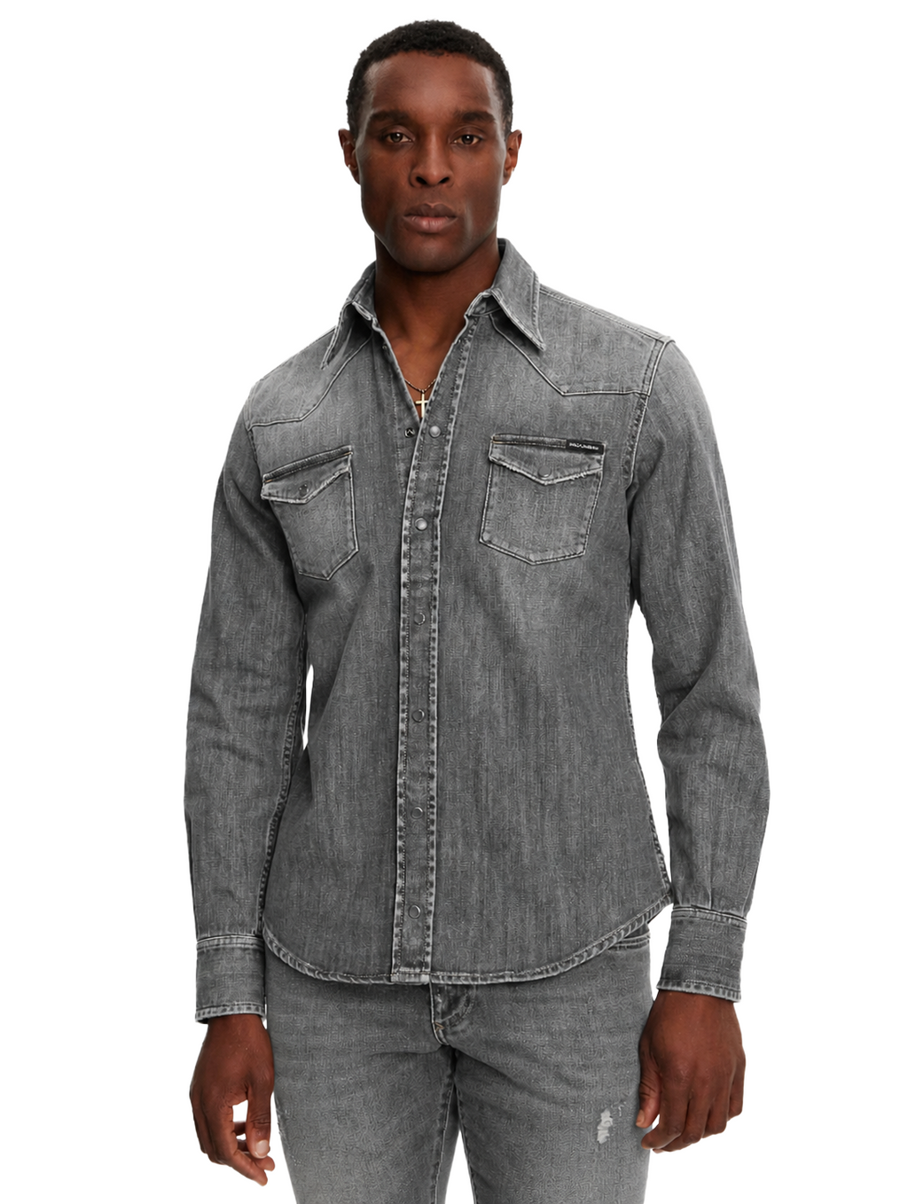 Dolce & Gabbana Men Shirt Denim Grey