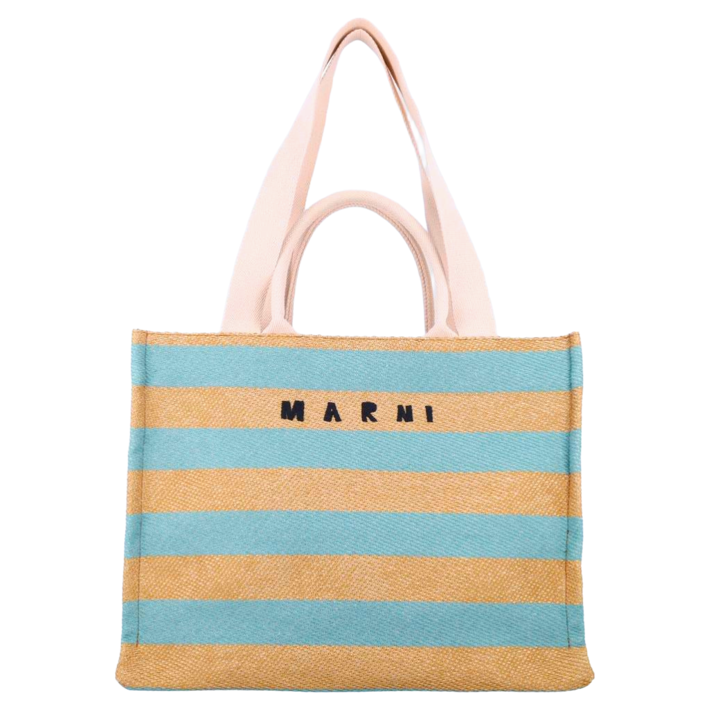 Marni Women Marni Embroidered Raffia Tote Bag Multicolor