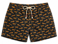 MC2 Saint Barth Men Lighting Leopard Anml Swimwear Black