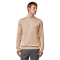 Alpha Studio Men Turtleneck Silk Cashmere Camel