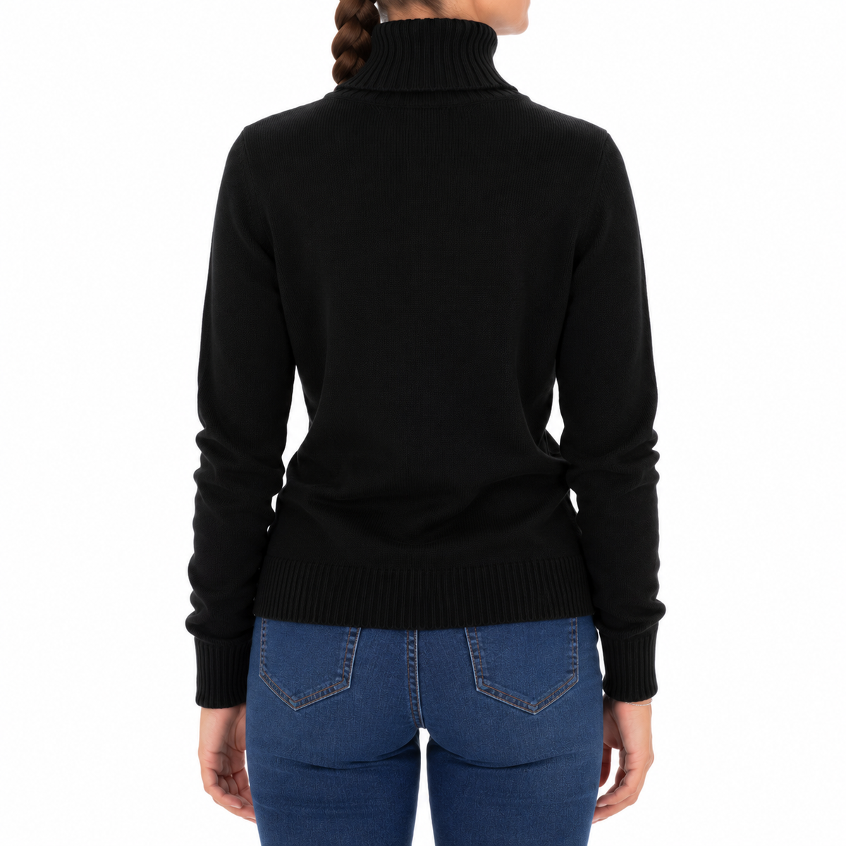 Emilio Romanelli Women Knit Cashmere Turtleneck Black