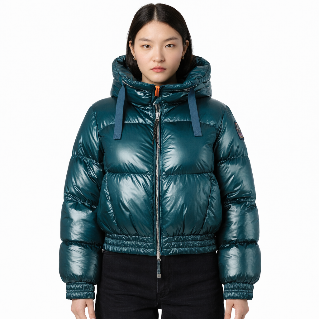 Parajumpers Women Down Jacket Short Petrolio Green