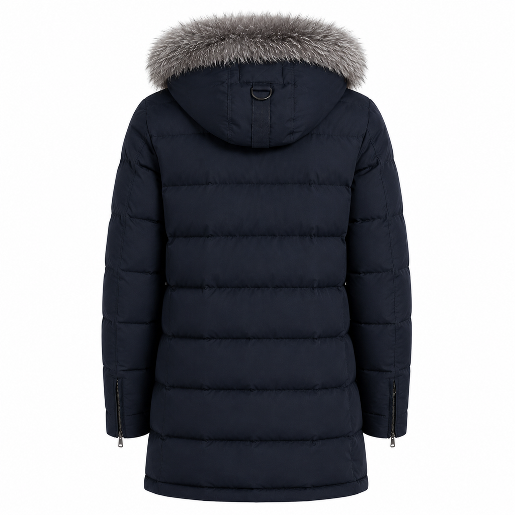 Moose knuckles Men Jacket Long Hooded Black