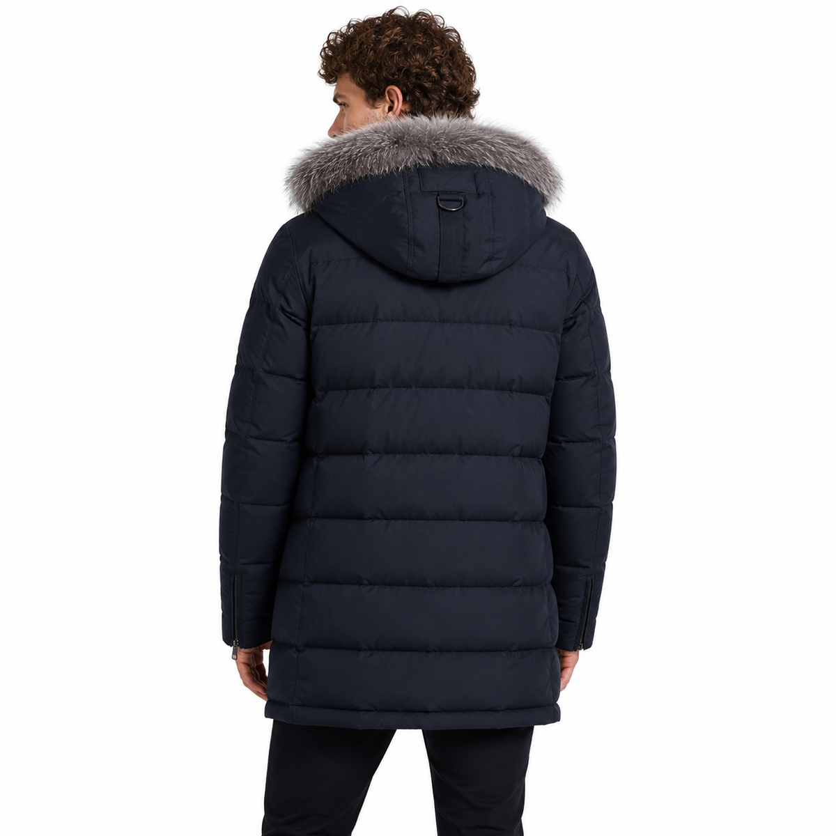 Moose knuckles Men Jacket Long Hooded Black