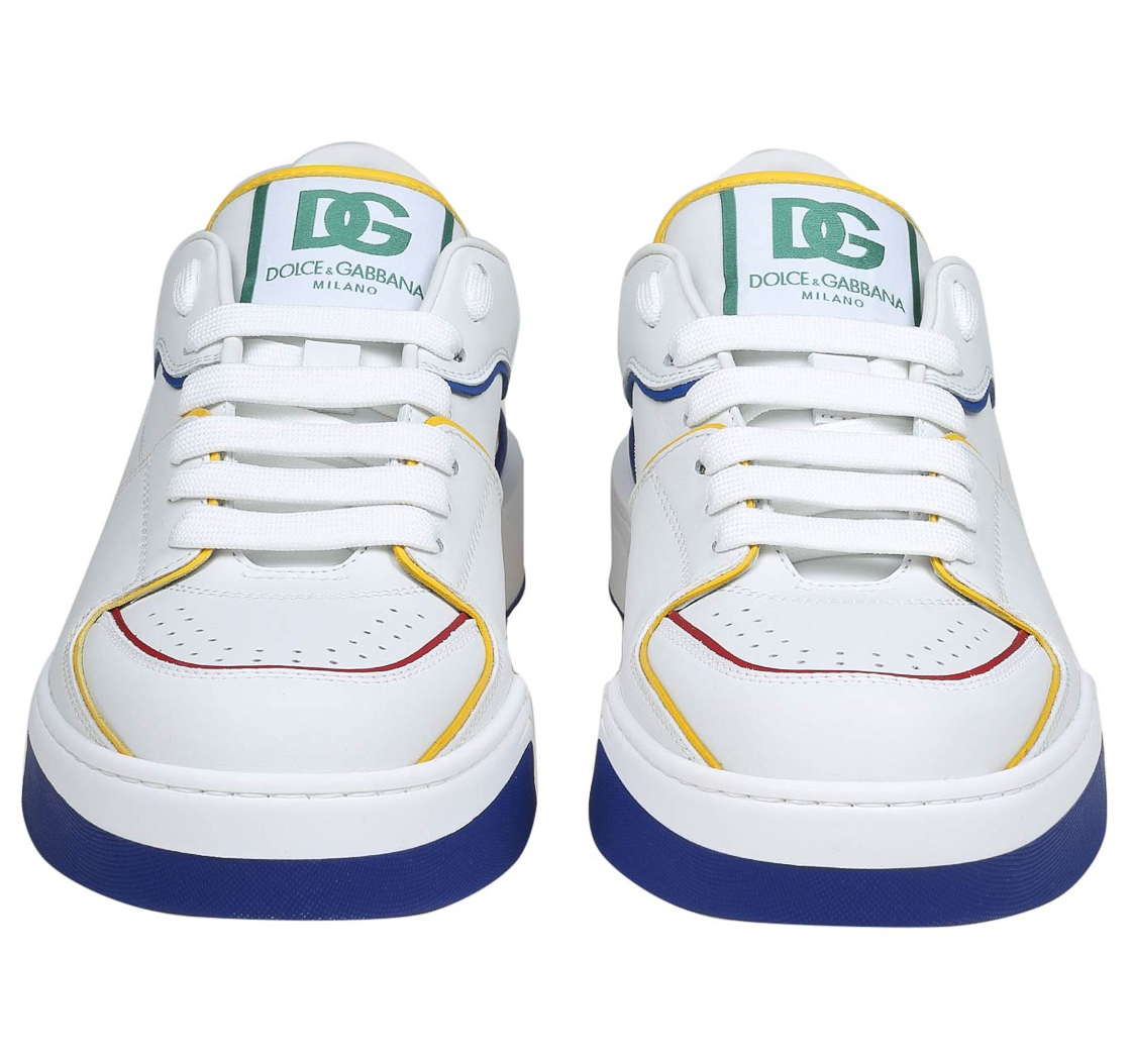 Dolce & Gabbana Men Sneakers Basse Vit Nappato White