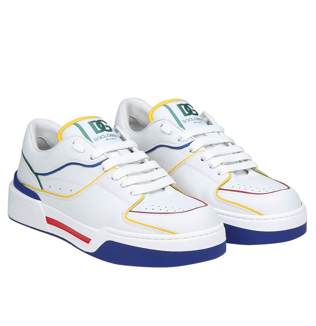 Dolce & Gabbana Men Sneakers Basse Vit Nappato White