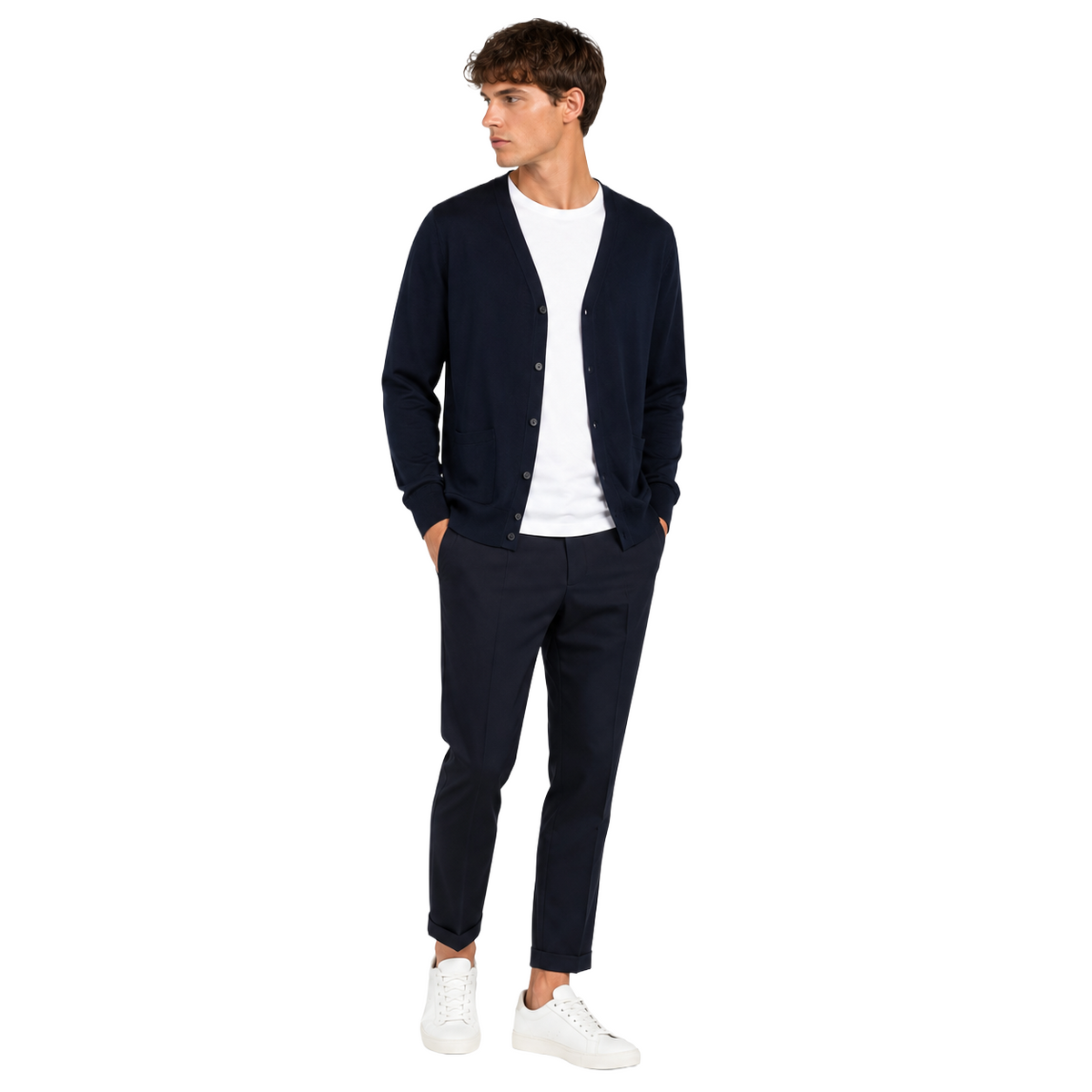 Alpha Studio Men Cardigan Ultrafino Blue