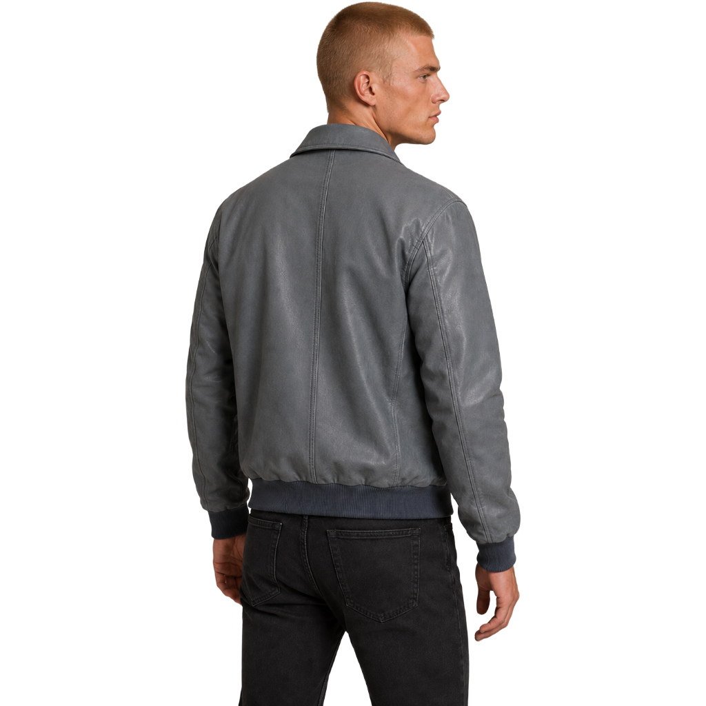 Dolce & Gabbana Men Jacket Leather Light Blue