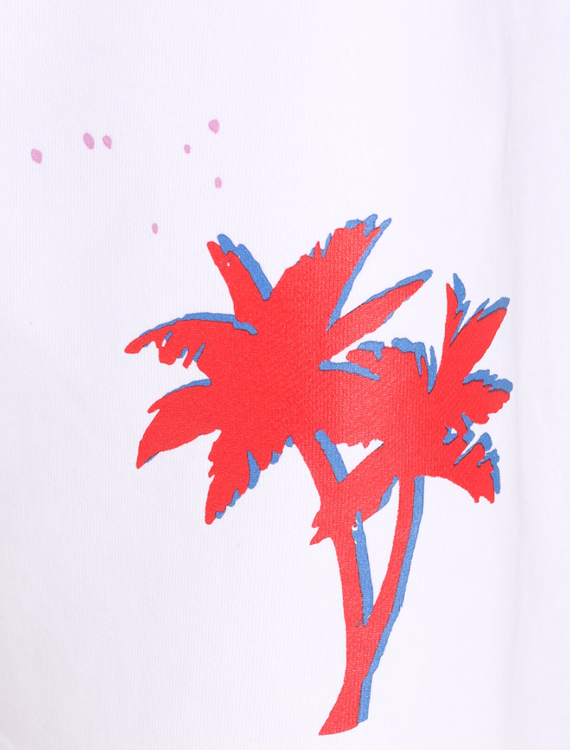 Comme Des Fuckdown Women Print Palme Shorts White