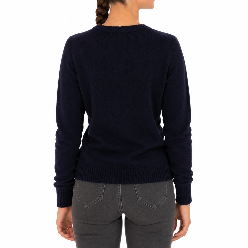 Emilio Romanelli Women Knit Cashmere Crew Neck Blue