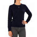 Emilio Romanelli Women Knit Cashmere Crew Neck Blue