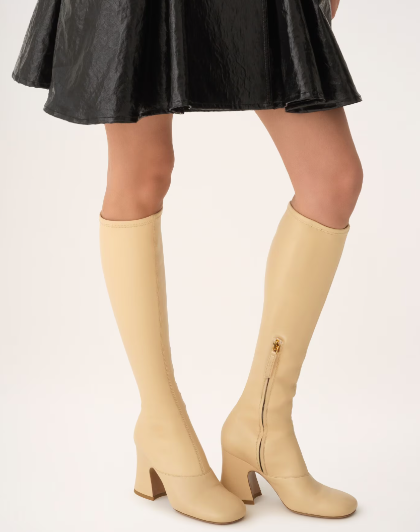 Chloé Women Janis Heeled Boot Beige
