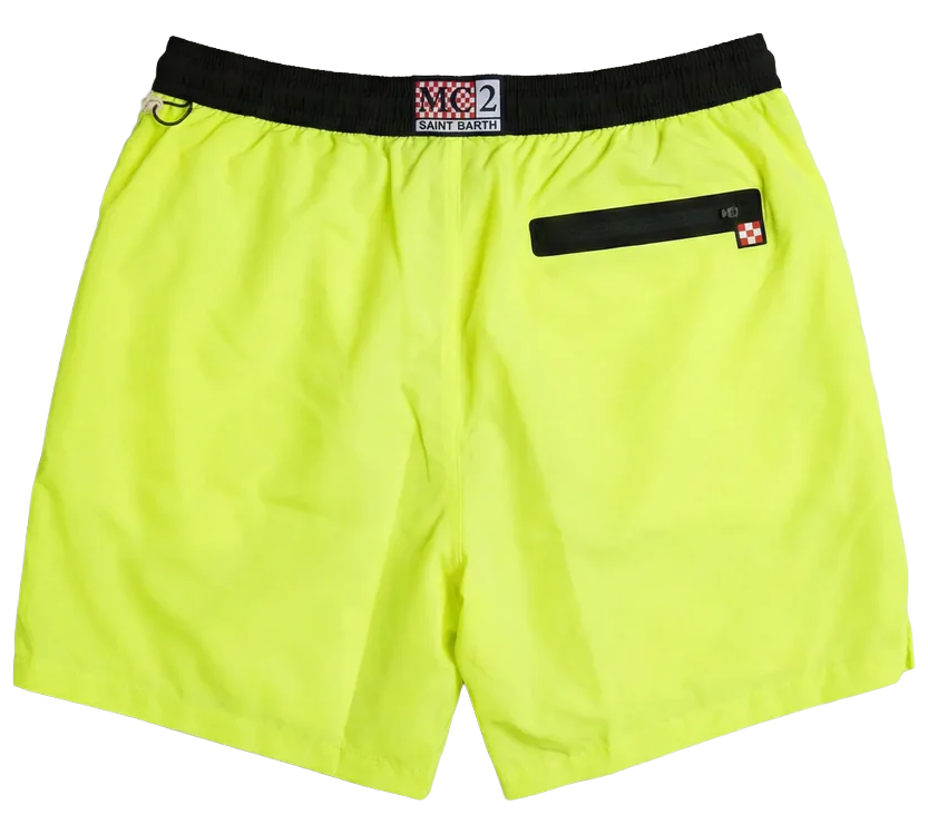 MC2 Saint Barth Men Lighting Submarine Stretch Swimwear Yellow