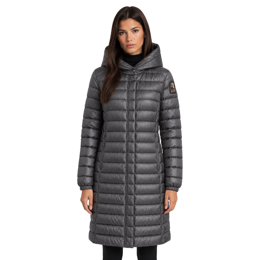 Parajumpers Women Down Jacket Long Magalie Grey