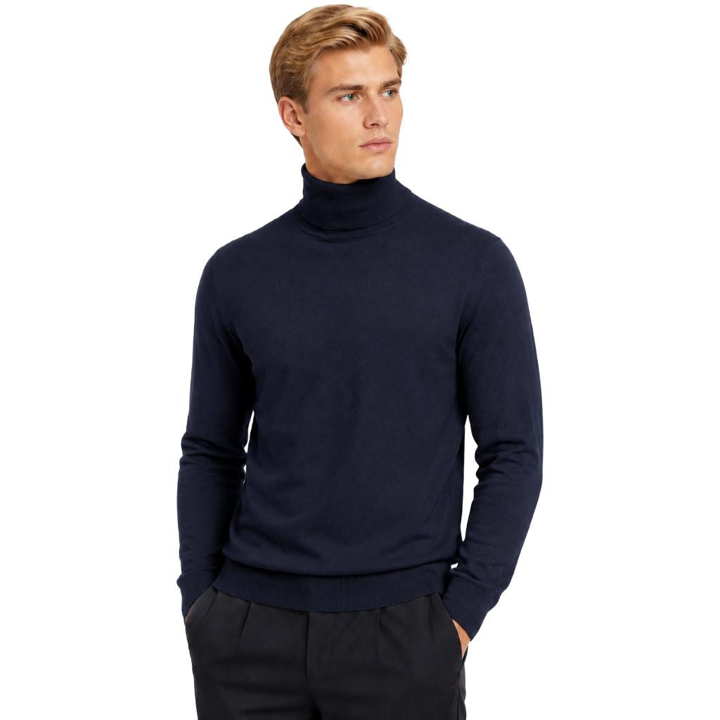Alpha Studio Men Knit Ciclista Silk Cashmere Blue