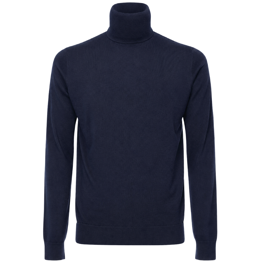 Alpha Studio Men Knit Ciclista Silk Cashmere Blue